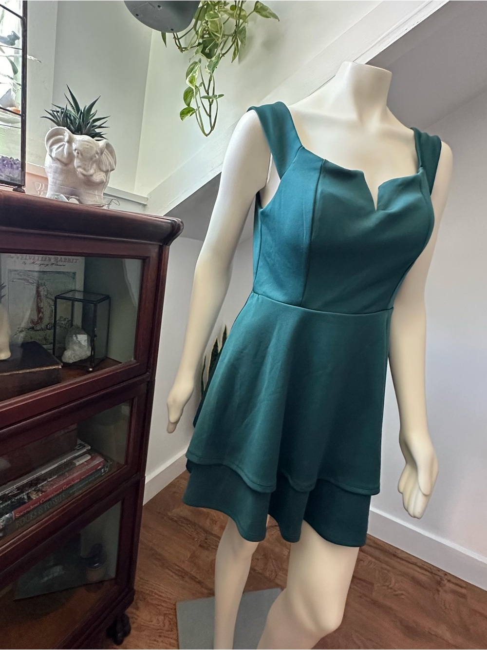 Trixxi Clothing Company Teal Sleeveless Fit-and-Flare Mini Dress
